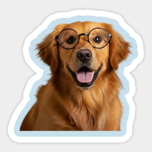 Labrador Retriever With Black-Frame Glasses Sticker